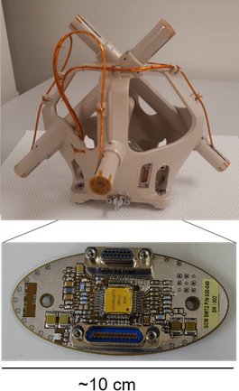 figure 1 Figure 1: Le modèle de vol de l'instrument SCM avec son préamplificateur en technologie ASIC.